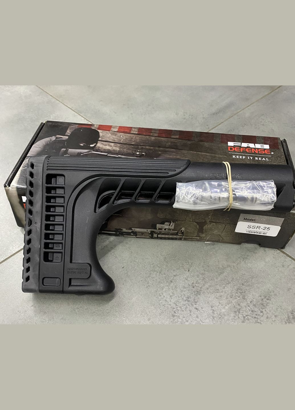 Приклад SSR-25 з регульованою щокою та потиличником для М16. Колір чорний (fx-ssr25) FAB Defense (362601486)