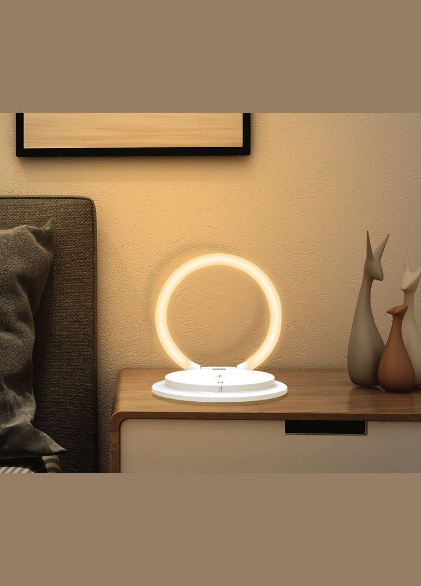 Многофункциональная беспроводная зарядка SL-603 Wireless Charger Led Desk Lamp White VHG (334305148)