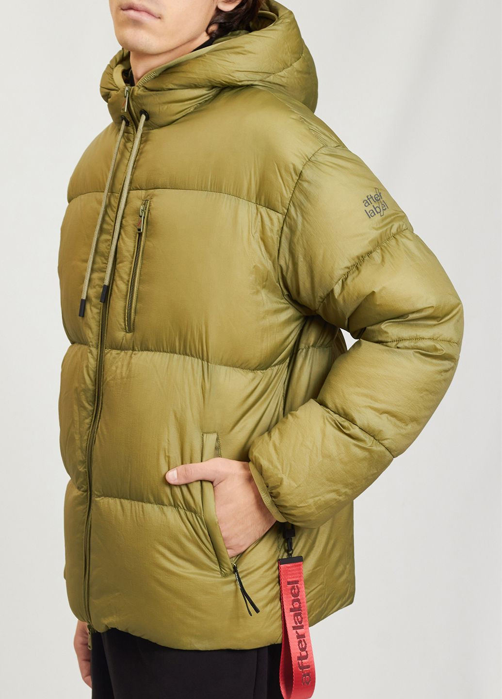 Зелений зимній Пуховик AFTER LABEL