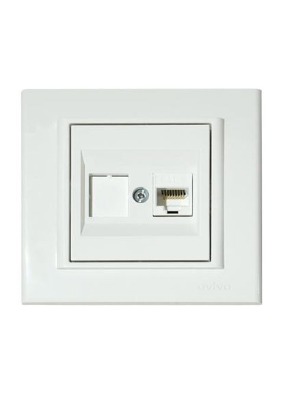 Розетка комп'ютерна (CAT6) біла MINA Ovivo Electric (346087241)