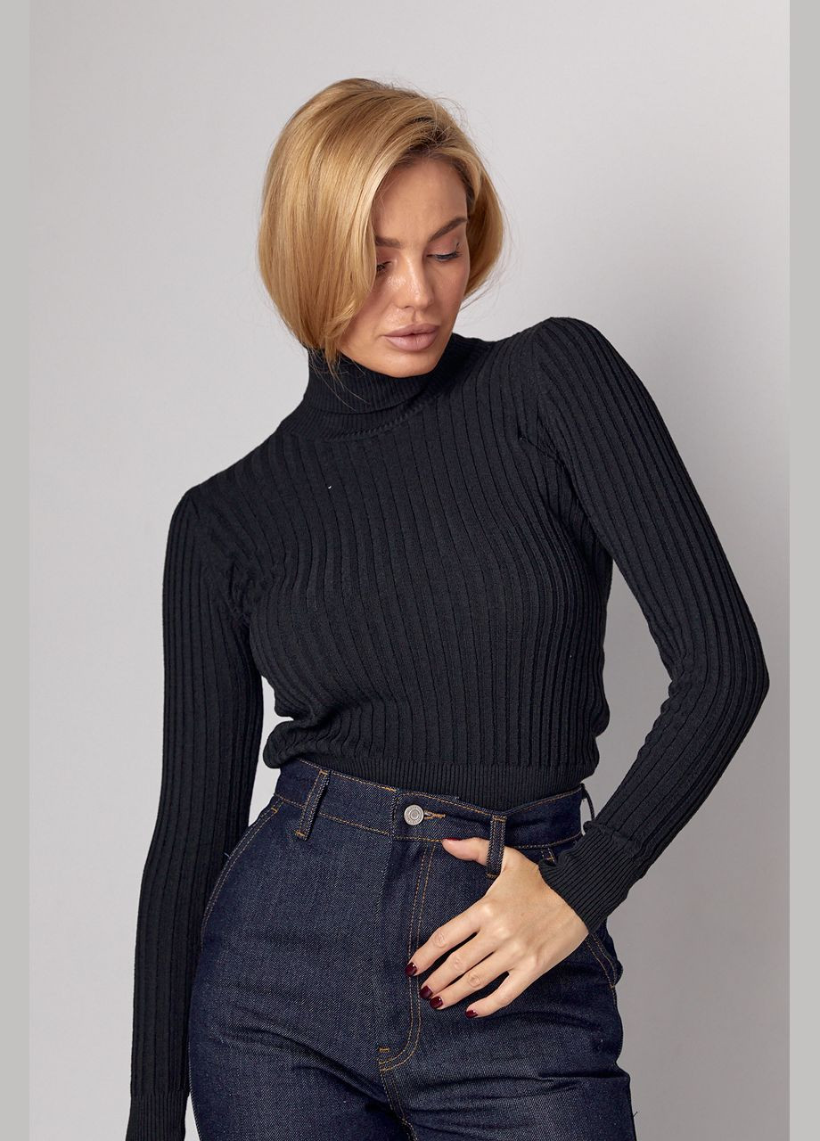 Женская вязаная водолазка в рубчик Lurex (307061283)