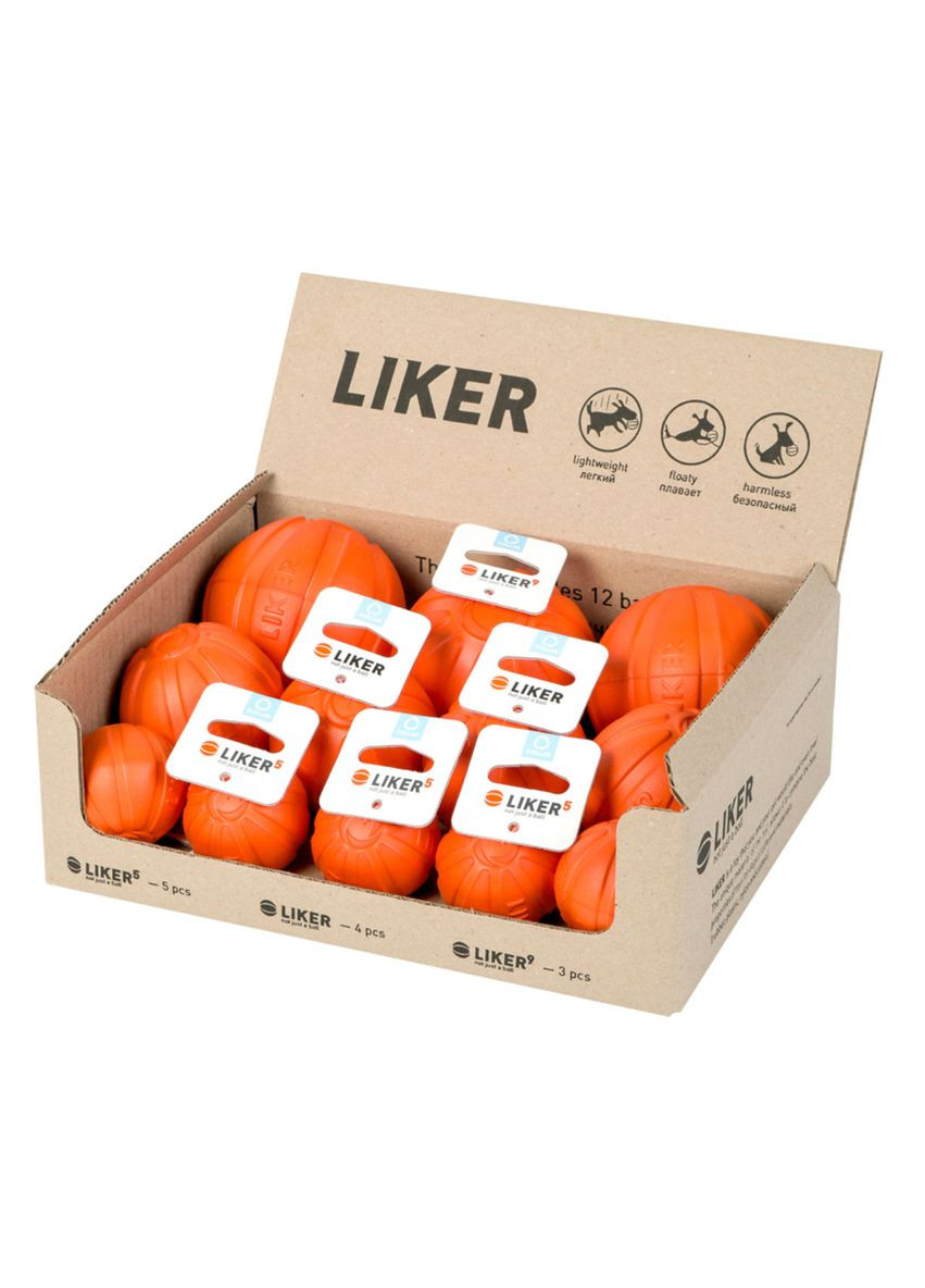 Набір м'ячиків Лайкер 3 розміри, діаметр 9,7,5 см, помаранчевий Collar (317255317)