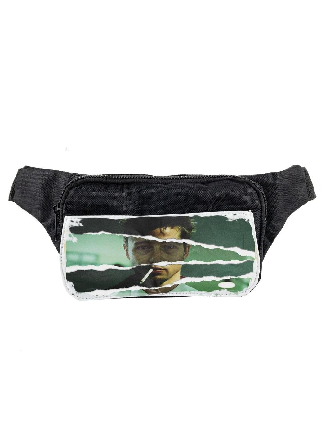 Сумка на пояс (через плече) бананка, фільм Бійцівський клуб #004 унісекс, 14*22 см, чорний No Brand (316123198)