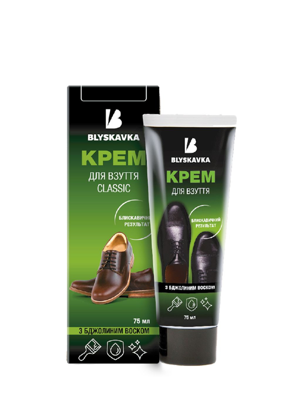 Молния крем 75 мл Классик черный Blyskavka (338861703)