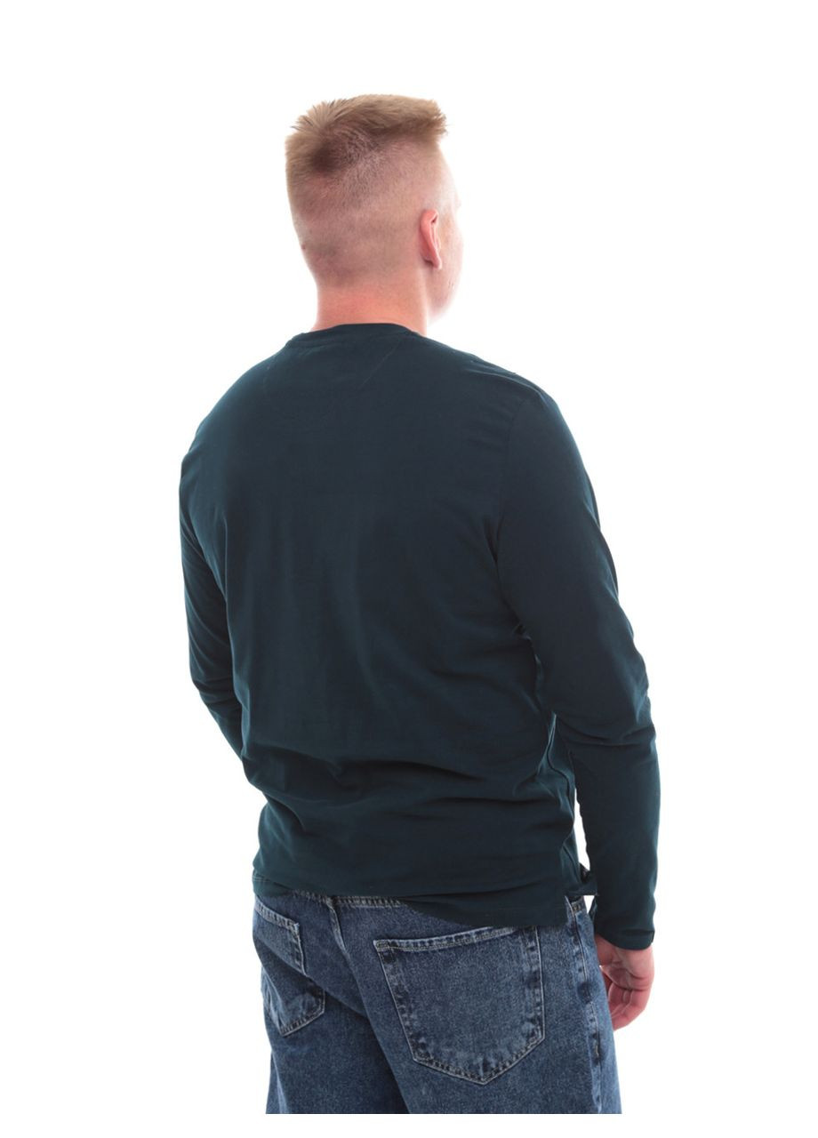 Чоловічий лонгслів зелений прямий Jean Piere Пряма однотонний зелений повсякденні бавовна