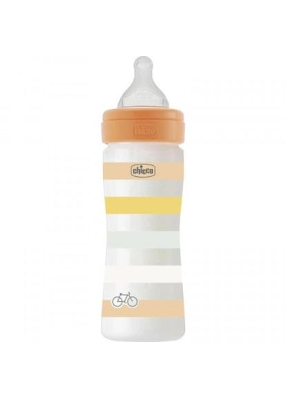 Пляшечка для годування Chicco well-being colors з силіконовою соскою 2м+ 250 мл (268142700)