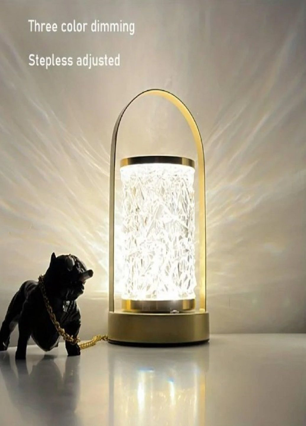 Портативна металева настільна LED лампа D15 акумуляторний нічник світильник Білий VTech (304029091)