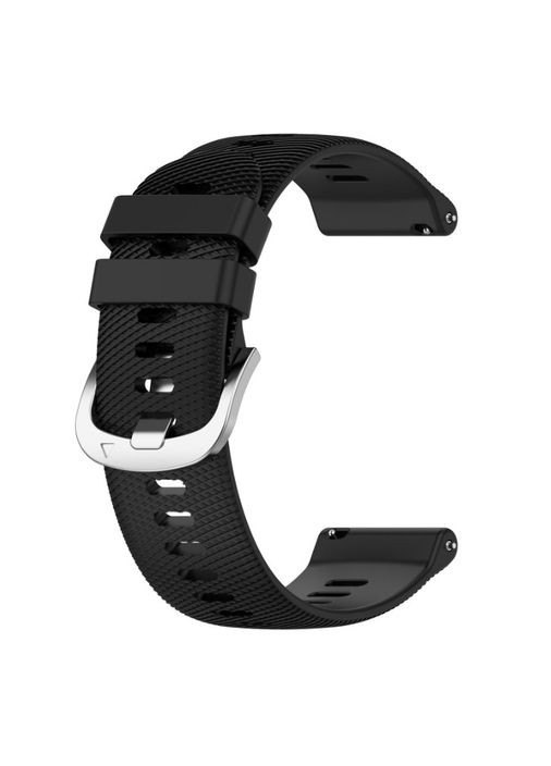 Силиконовый ремешок на часы Garmin Forerunner. И НА ДРУГИЕ. Ш. 18, 20, 22 мм. Черный цвет 22 мм No Brand (371137508)