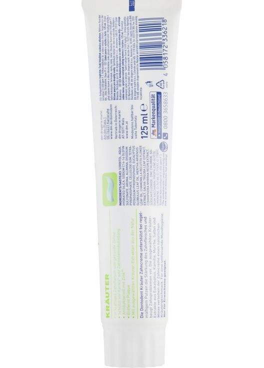 Зубна паста на основі цілющих трав Krauter 125g (780713-28486) Dontodent (368625806)