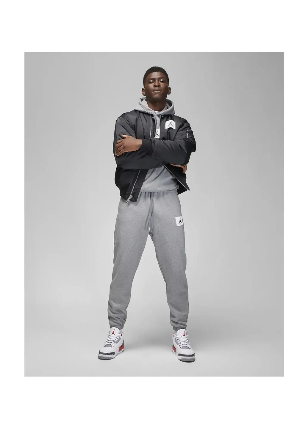 Штани чоловічі Flight Fleece MenS Pants Grey DQ7468-091 Jordan (379278991)