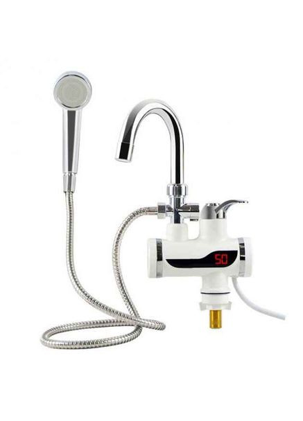 Електричний проточний водонагрівач з душем / бойлер з LCD екраном бічне підключення (RX-001-3/RX-018) No Brand (350349115)