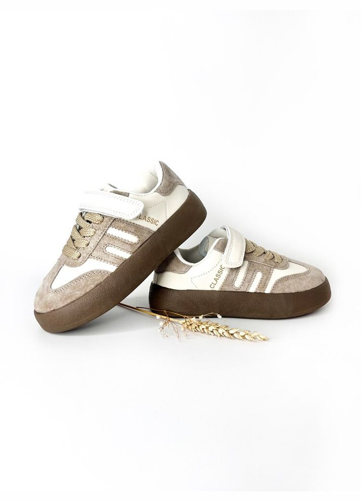 Бежевые детские кроссовки кеды 31 г 19,5 см бежевый артикул к222 Jong Golf