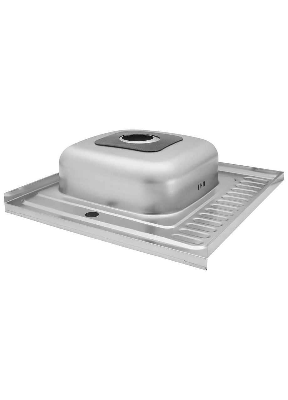 Кухонна мийка з нержавіючої сталі з глибокою чашею квадратна AISI 201 D6060L-16-06N WAL (340276365)