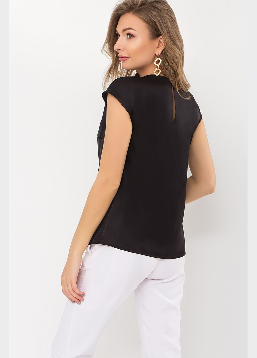 Чорна ошатна чорна блузка XOROSHA