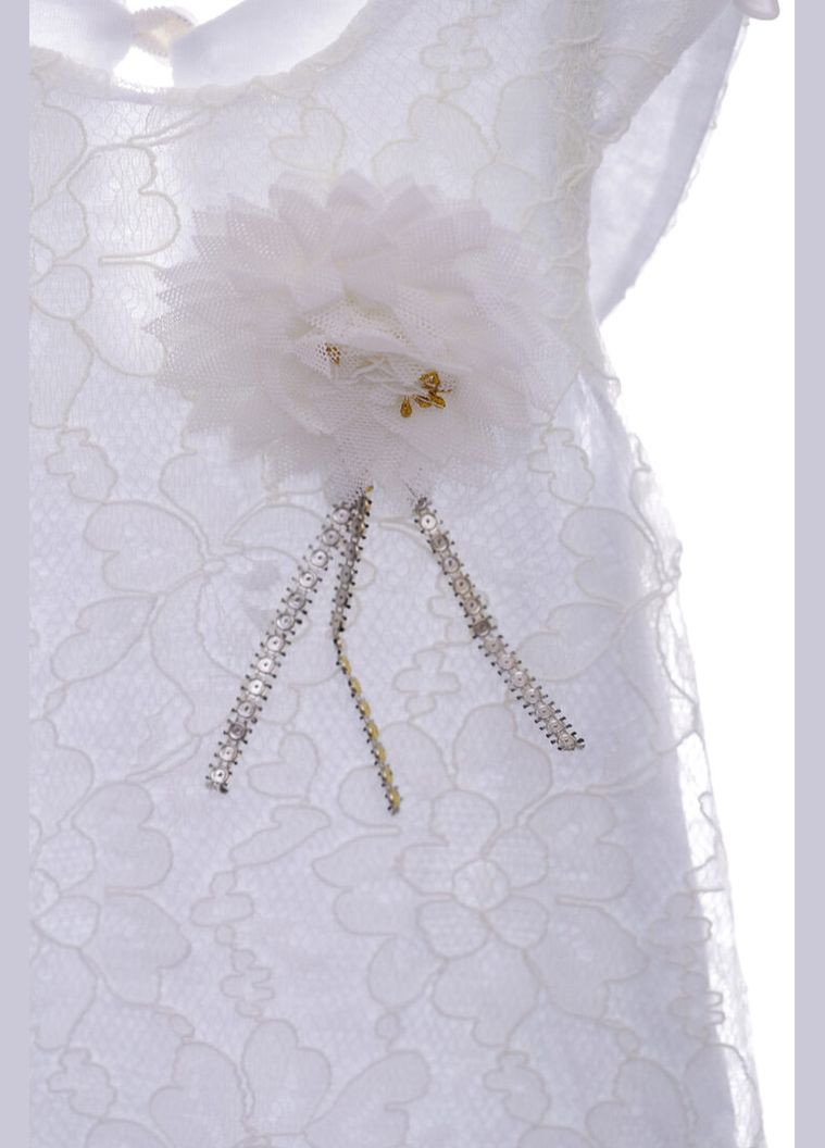 Белое платье летнее гипюровое цветок белый 92 см (38397) BABYKROHA (323469276)