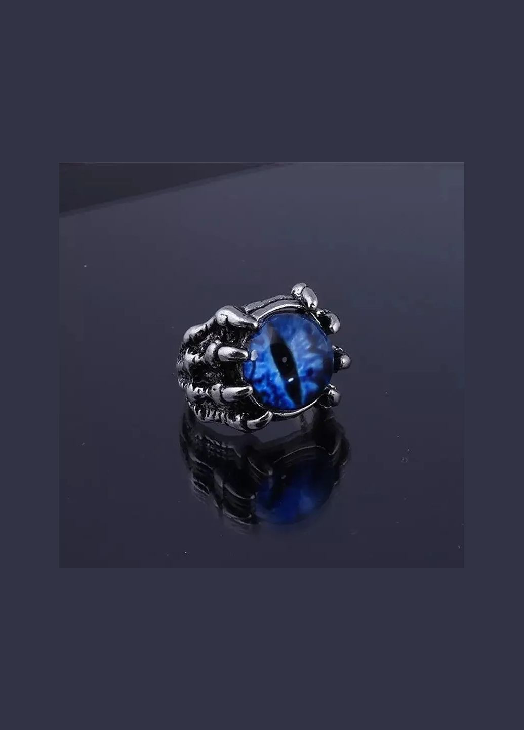 Мистическое мужское кольцо фиолетовый глаз дракона держит лапа размер регулируемый Fashion Jewelry (285780988)