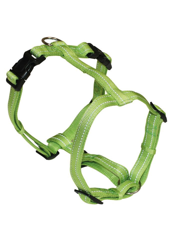 Шлей SOFT REFLECTIVE Hобразная, светоотражающая, мягкая, зеленая, нейлон, 1 x 25 - 40 см (8023222159099) Croci (309757989)