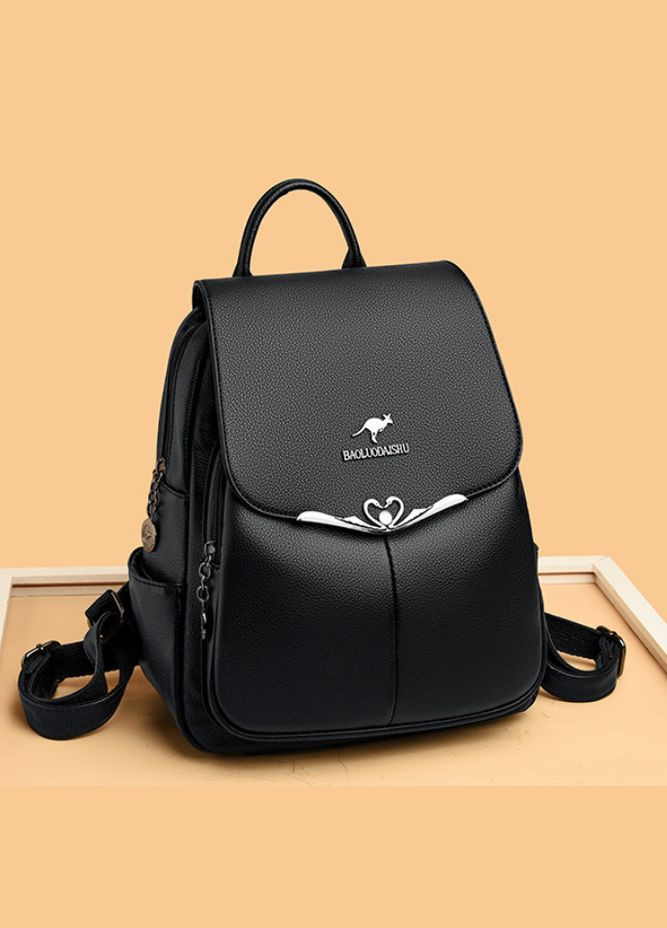 Жіночий рюкзак міський для прогулянок, невеликий, з регульованими лямками, чорний (sku_1653) No Brand (330575700)