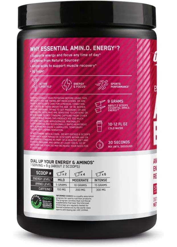 Аминокислотный комплекс Amino Energy (30 порций) Клубникалайм Optimum Nutrition (280265887)