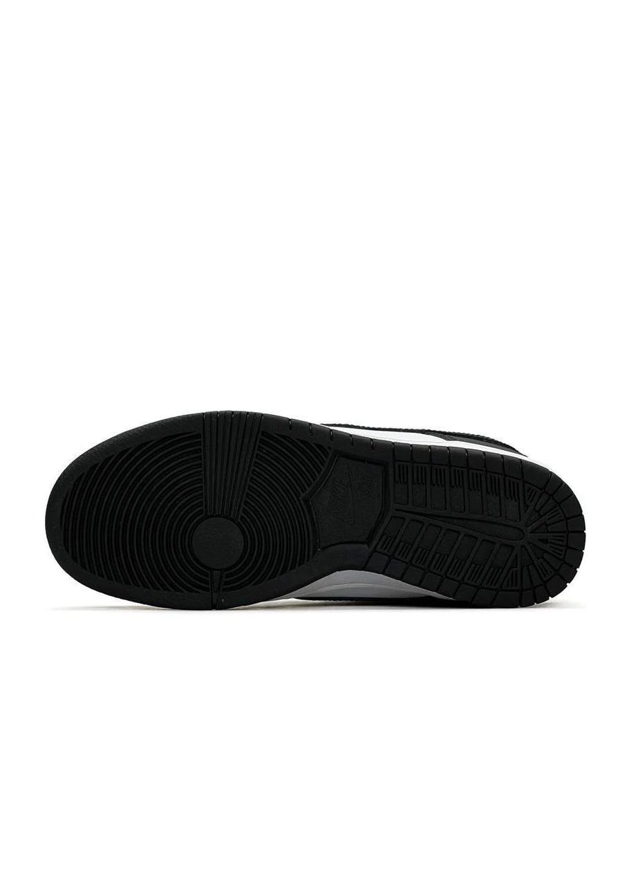 Черные демисезонные кроссовки мужские nike sb dunk low retro white black v2 найк сб данк No Brand