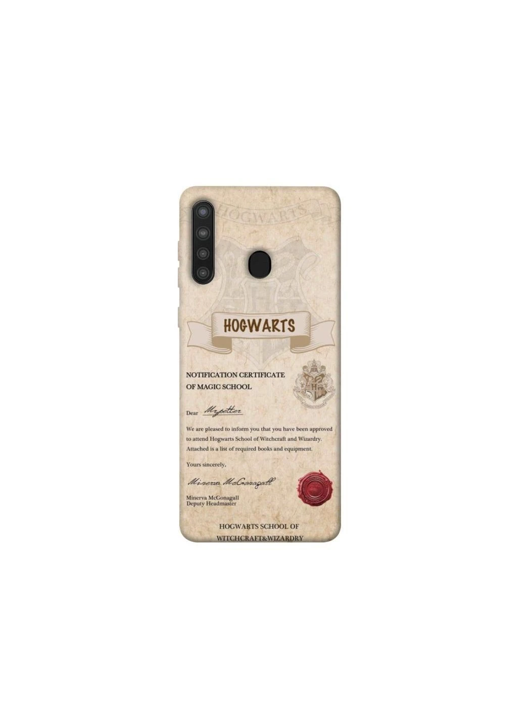 Чохол на Samsung Galaxy A21 The Hogwarts acceptance letter Frontalka (386805419)