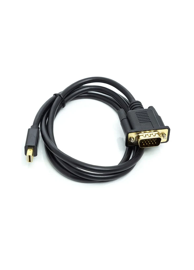 Кабель мультимедійний mini DisplayPort (M) to VGA (M), 1.0m, black (CA911998) PowerPlant (382071526)