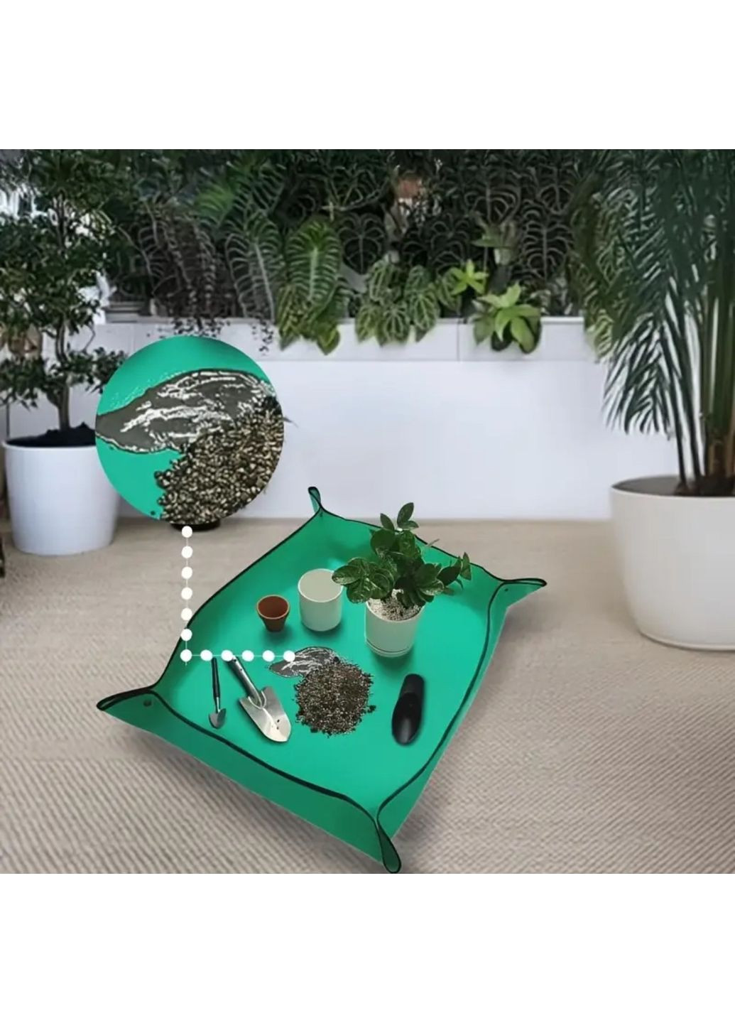 Складной садовый прямоугольный водонепроницаемый коврик для пересадки растений 75*100 см No Brand (323053157)
