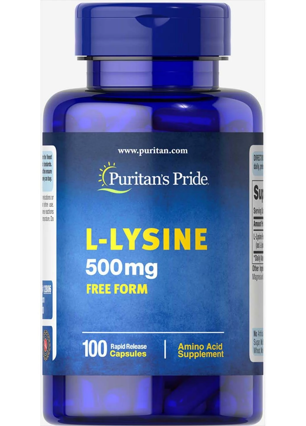 Лізин L-Lysine 500 mg 100 Caps Puritans Pride (301938178)