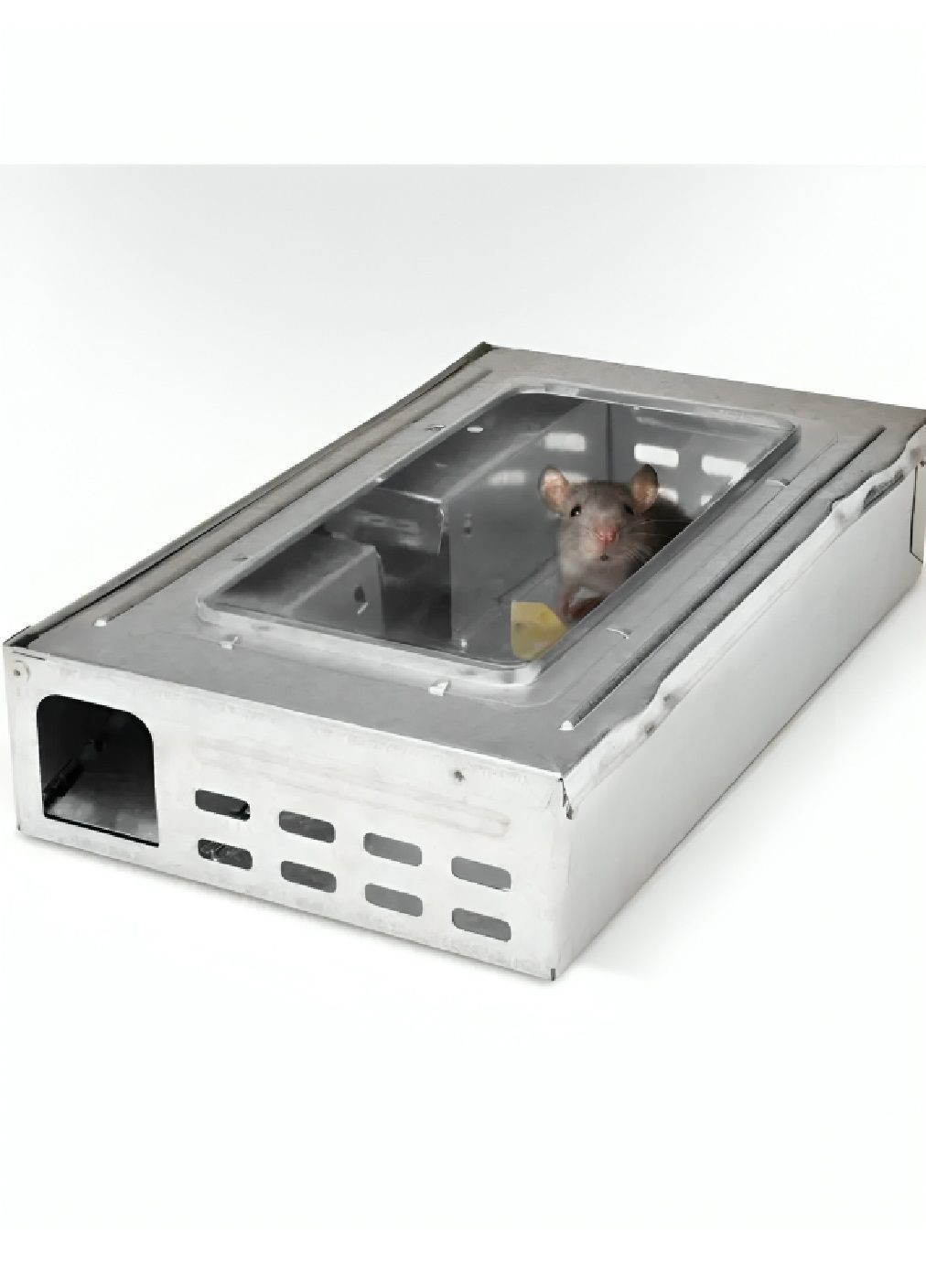 Гуманна металева багаторазова пастка для щурів і мишей з подвійним механізмом 26×16×4,5 см (481762-Prob) Unbranded (366035062)