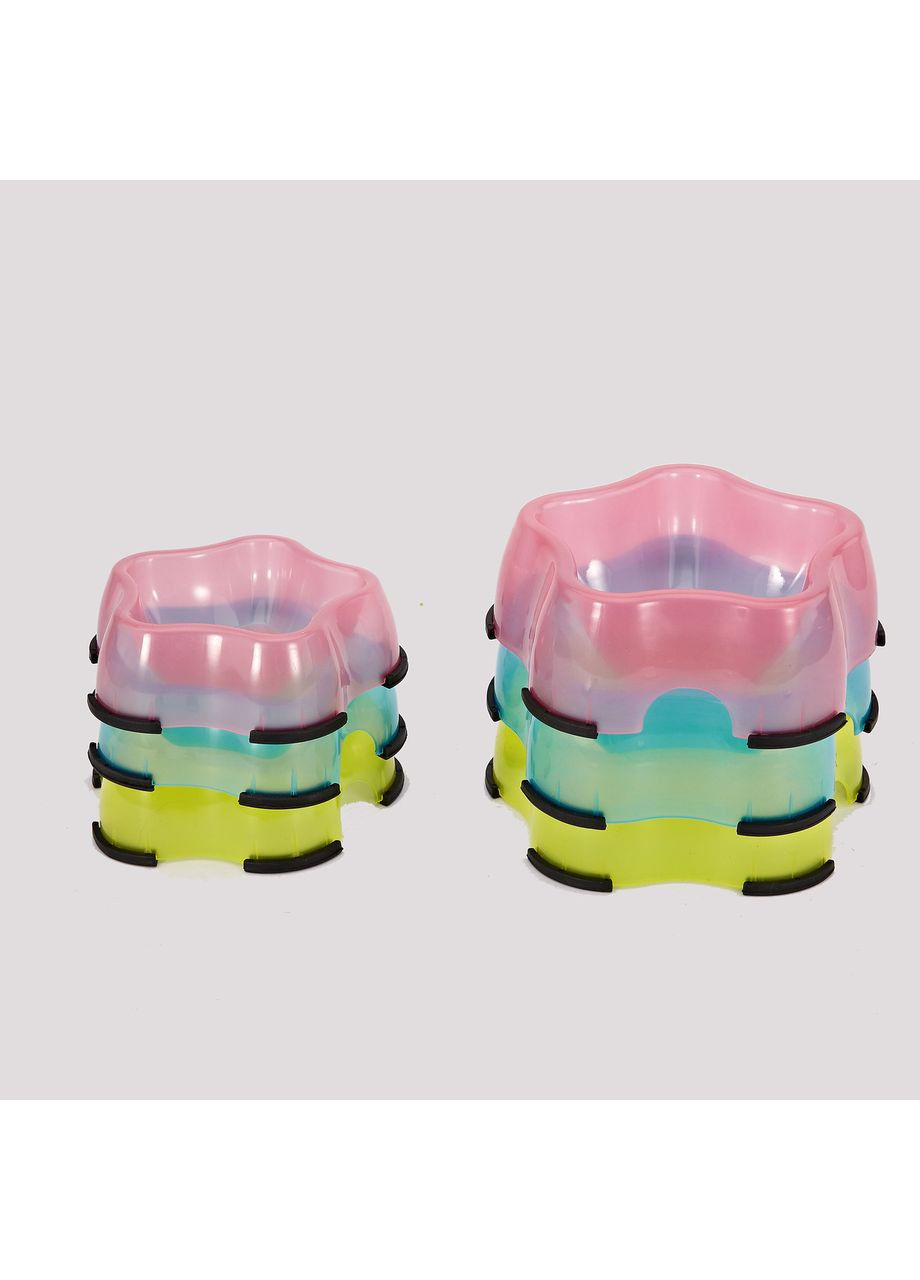 Миска пластикова для тварин Зірка кольорова (велика) 19*6,5см No Brand (368709989)