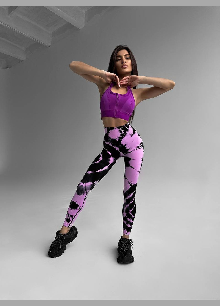 Жіночі лосини для фітнесу фіолетові No Brand Лосини (321971284)