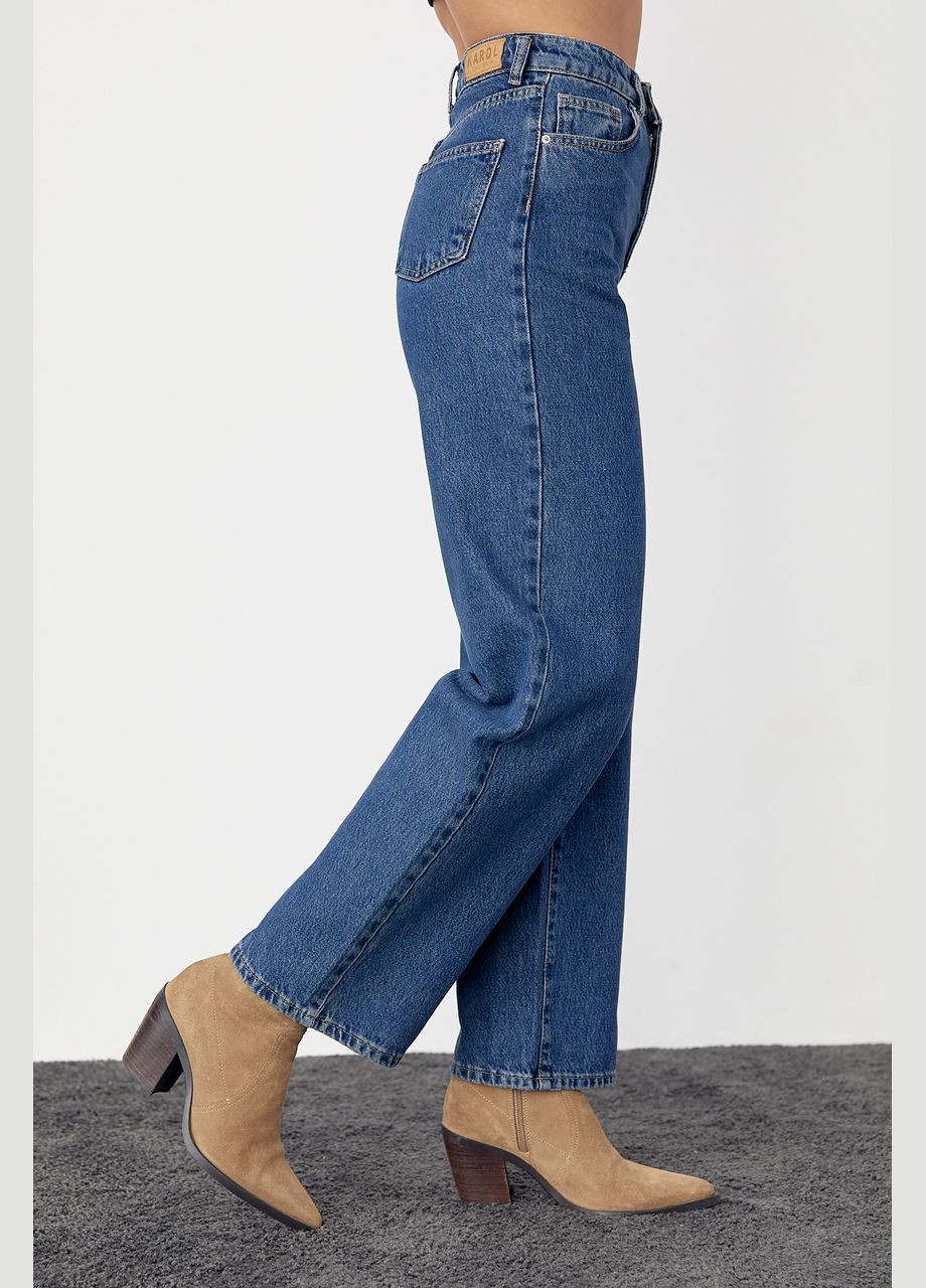 Женские джинсы палаццо с высокой посадкой - джинс Lurex - (282953864)