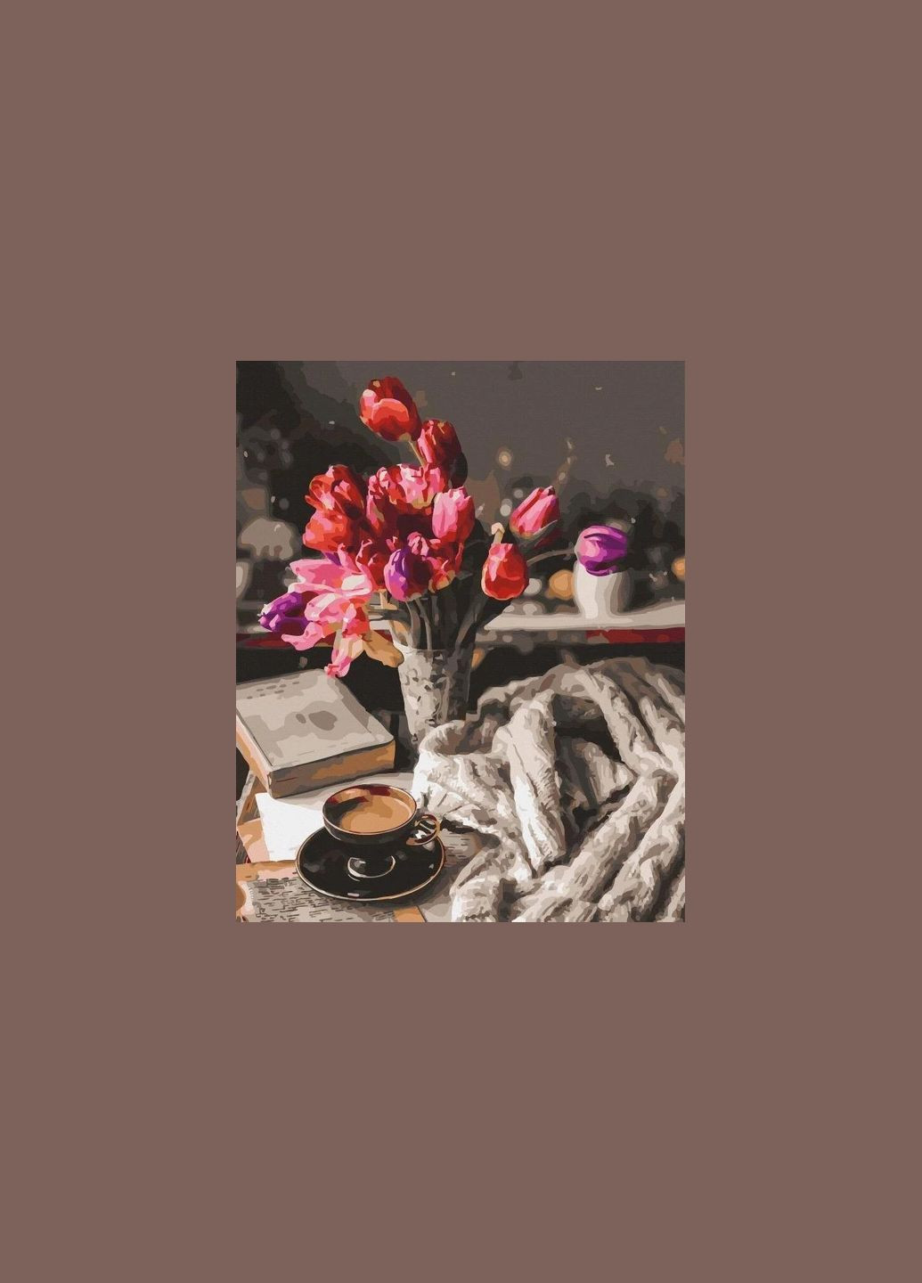 Картина за номерами Натюрморт Квіти Набір для розпису на полотні Домашній затишок Живопис по номерам 40x50 GX45409 Rainbow Art (308989067)