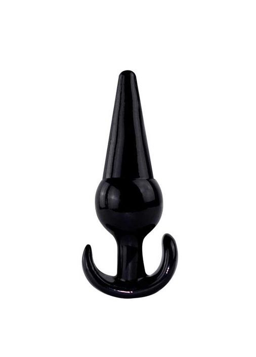 Силиконовая анальная пробка - Черный - 4*12 см – Анальные игрушки No Brand (370611829)