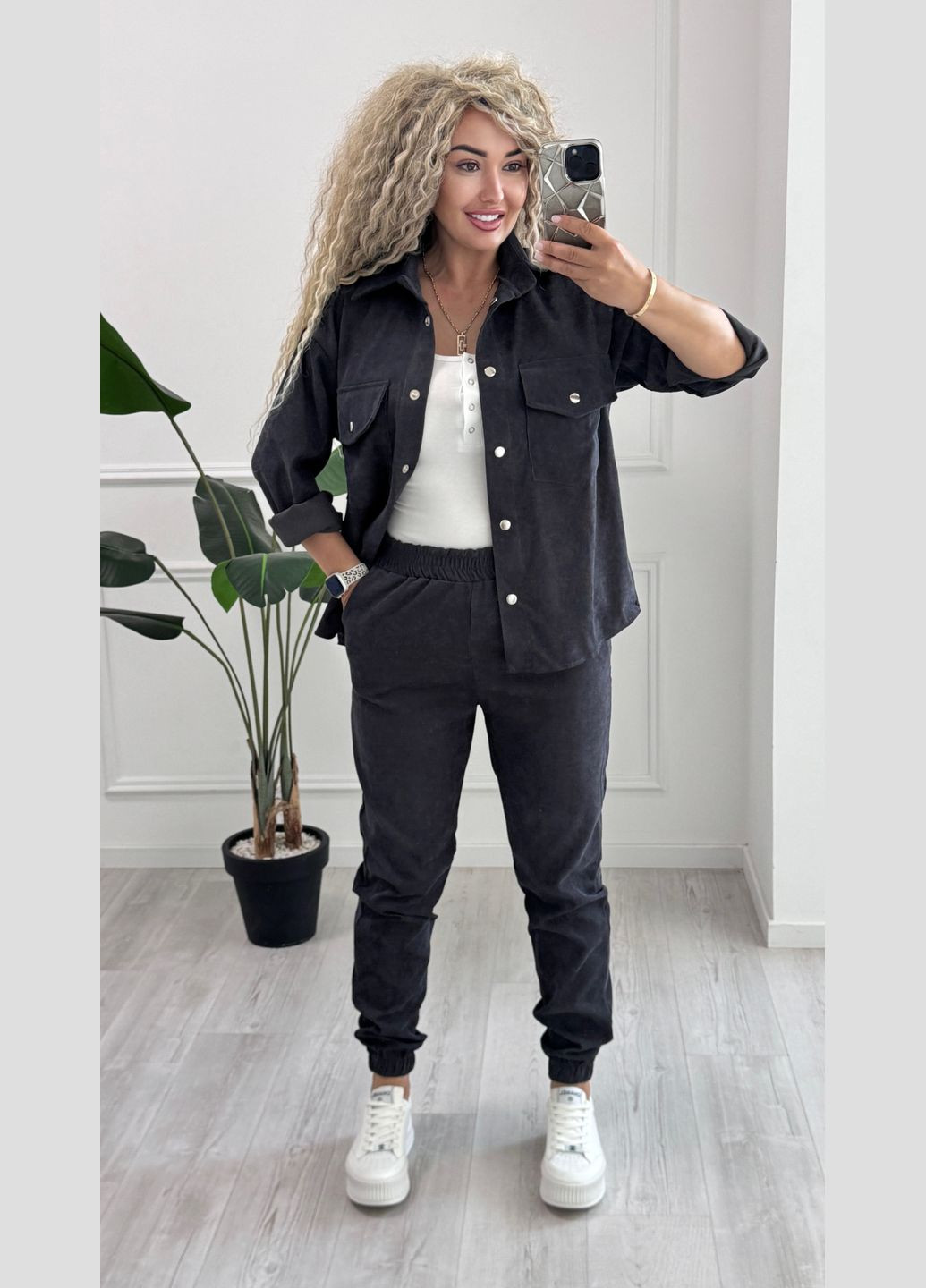 Костюм мікровельвет сорочка та штани No Brand (345643564)