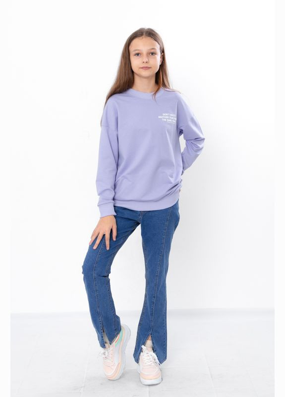 Синие демисезонные прямые джинсы для девочки (подростковые) No Brand