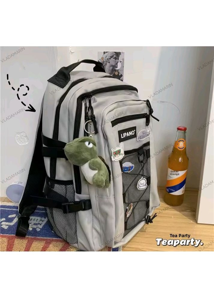 Шкільний рюкзак Lipano для стундентів,коледжу,підлітків зі значками та м'якою іграшкою(дайдалонг) No Brand (366547247)