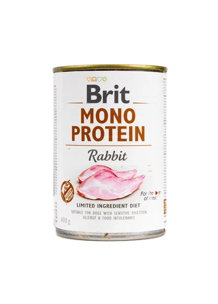 Корм вологий Brit Mono Protein Rabbit для собак з кроликом 400 г Brit Care (355257247)