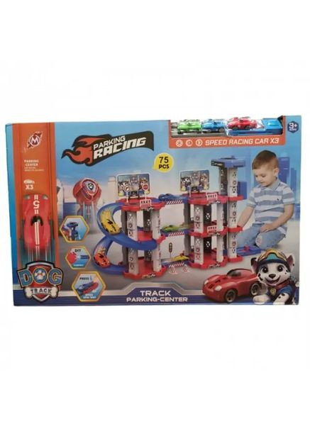 Іграшковий трек паркування Childrens Rail Car MH2004 Щенячий патруль 75 деталей 3 машинки Domotec (367074475)