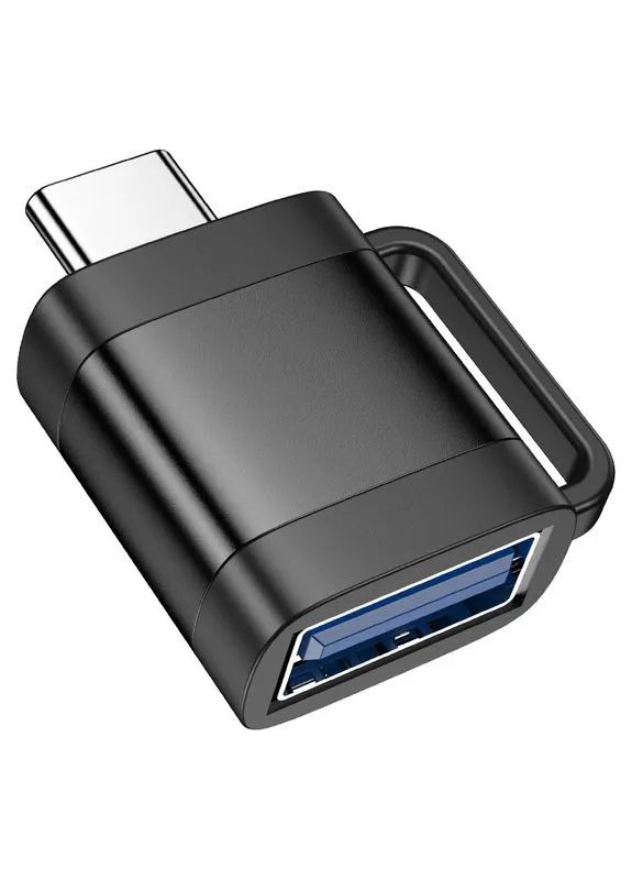 Адаптер Type-C male to USB female OTG adapter Black (6942007628129) Hoco UA31C (389491674)