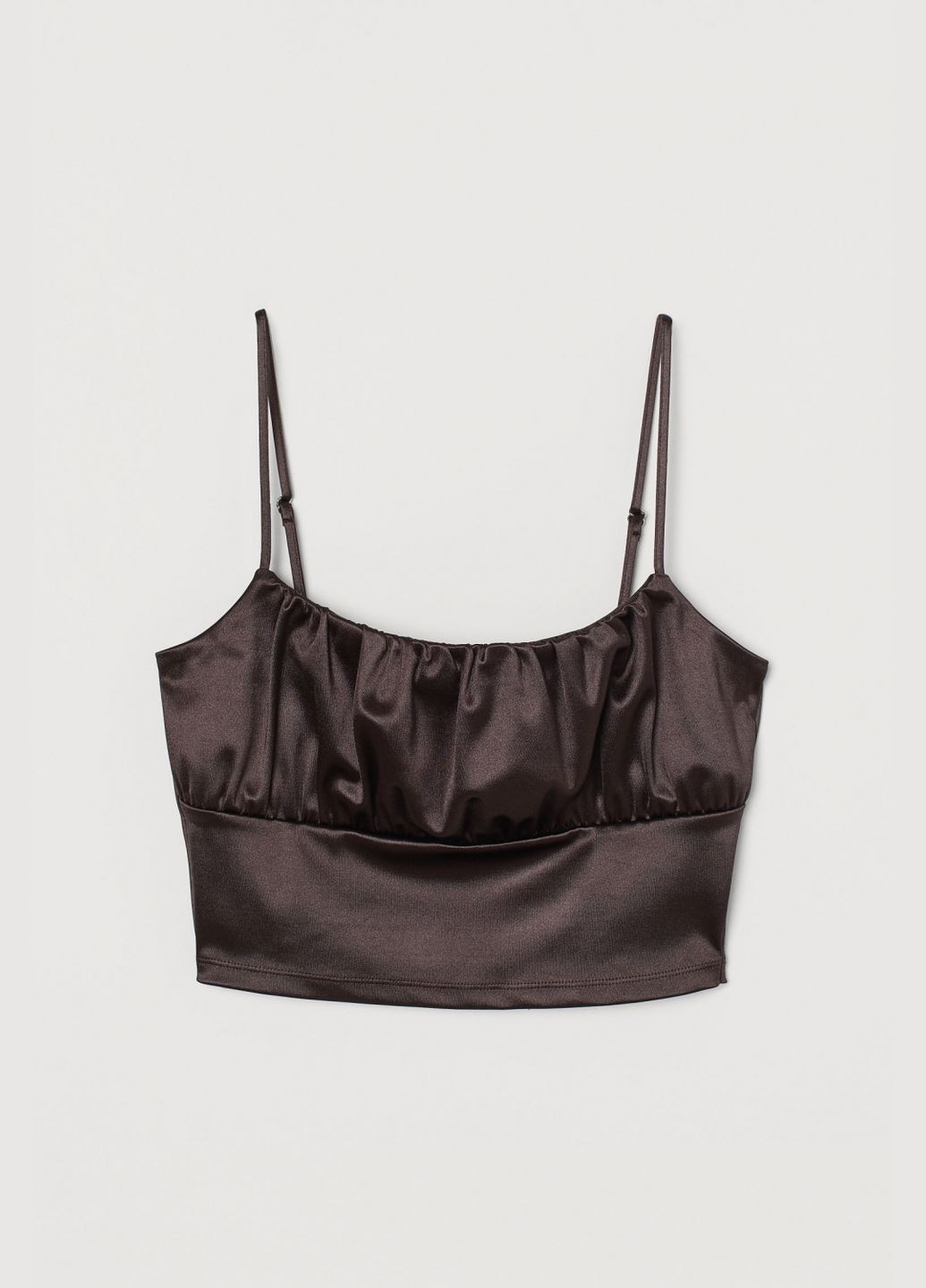 Топ з драпіруванням для жінки Divided 0926673-001 коричневий H&M (296984257)