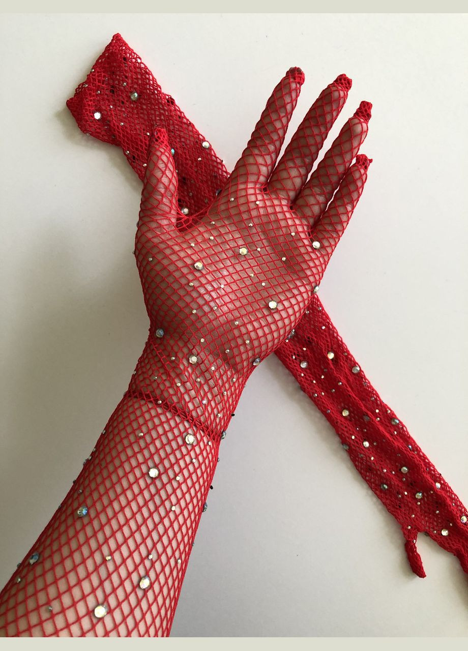 Сеточные перчатки со стразами (арт.7034) No Brand (348431036)