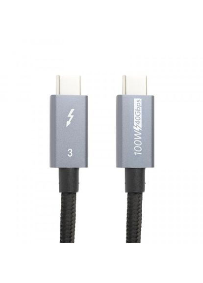 Дата кабель USBC to USB-C 1.0m Thunderbolt 3 40Gbps, 100W, 20V/ 5A, 4K/ (CA913336) PowerPlant usb-c to usb-c 1.0m thunderbolt 3 40gbps, 100w, 20 (268145984)
