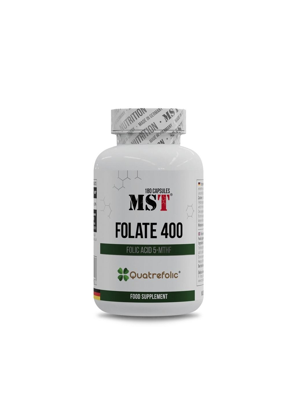 Вітаміни та мінерали Folate 400 Quatrefolic, 180 капсул MST (315870325)