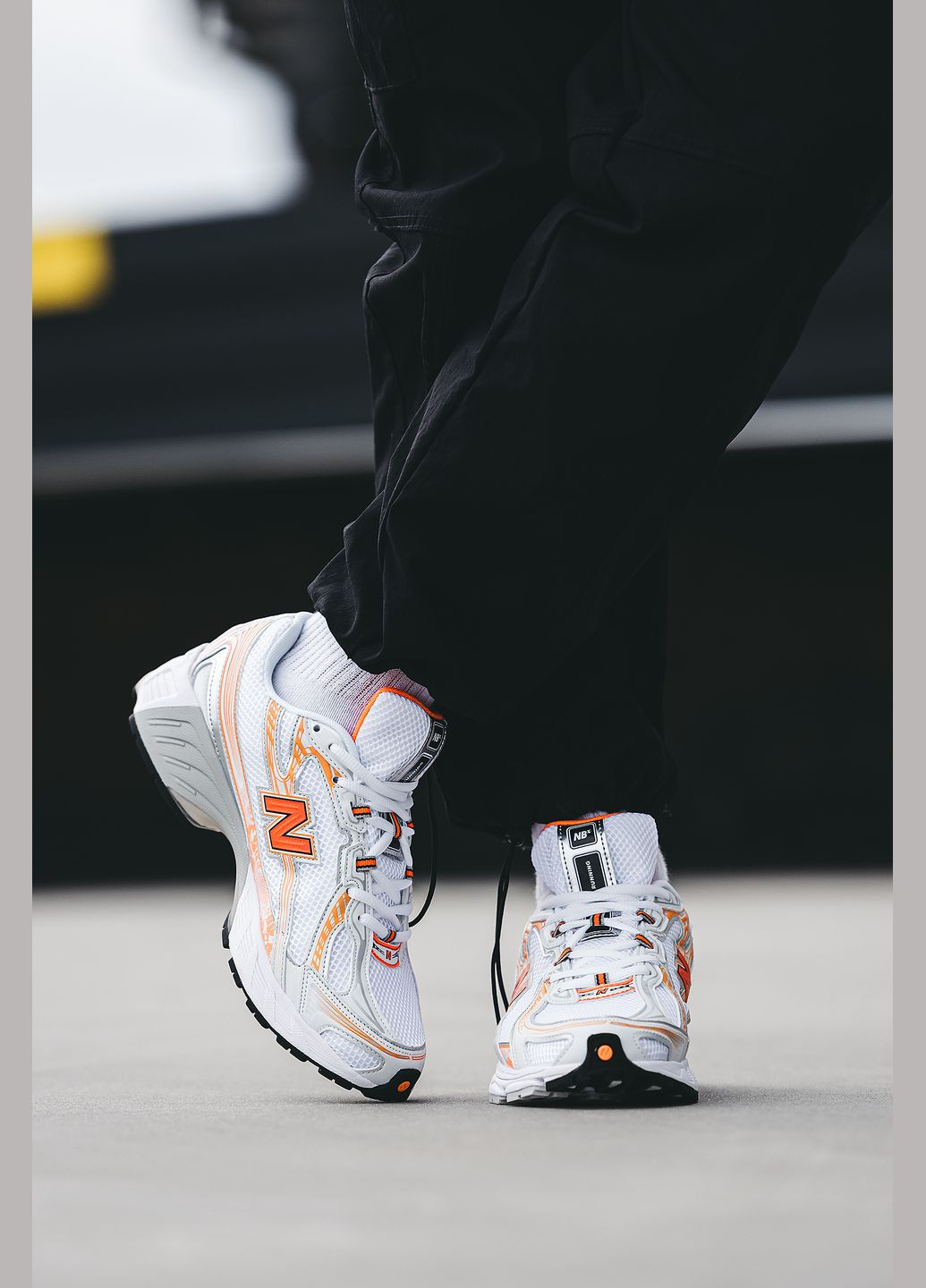 Кросівки жіночі і чоловічі New Balance 740 white orange | Нью Беланс 740 білі оранжеві No Brand білі всесезони (315018929)