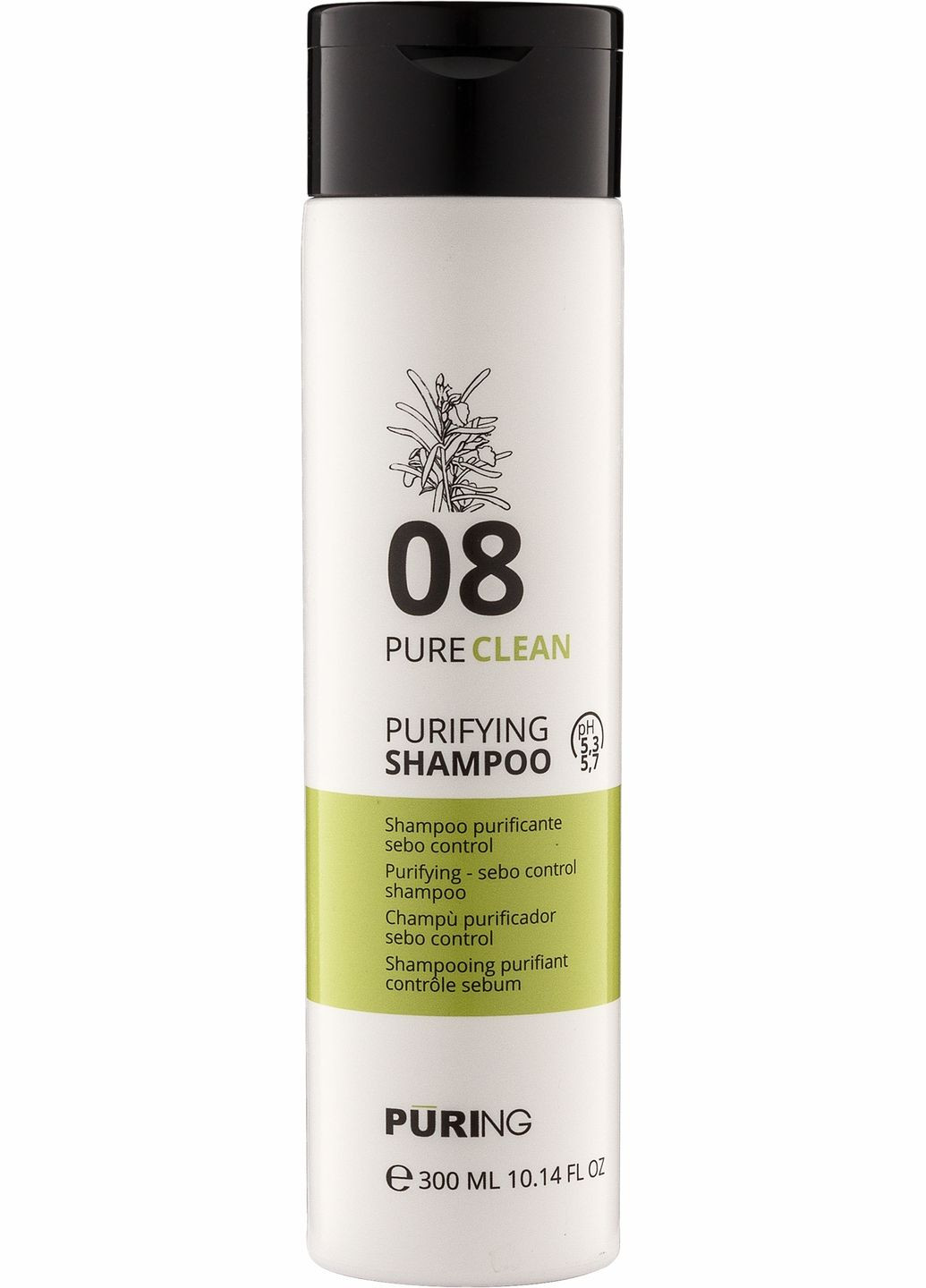 Себорегулювальний шампунь 08 PURECLEAN 300 мл Puring (334704662)