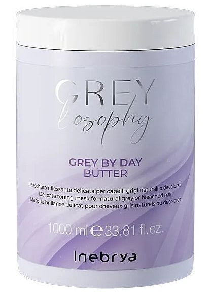 Тонуюча маска для натурального, сивого та блондованного волосся Grey By Day Butter 250ml (1363459-14162592) Inebrya (368608961)