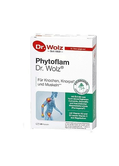 Харчова добавка для суглобів, хрящів та м'язів - Dr. Wolz Phytoflam 60шт (1466554-35197995) Dr.Wolz (368884197)