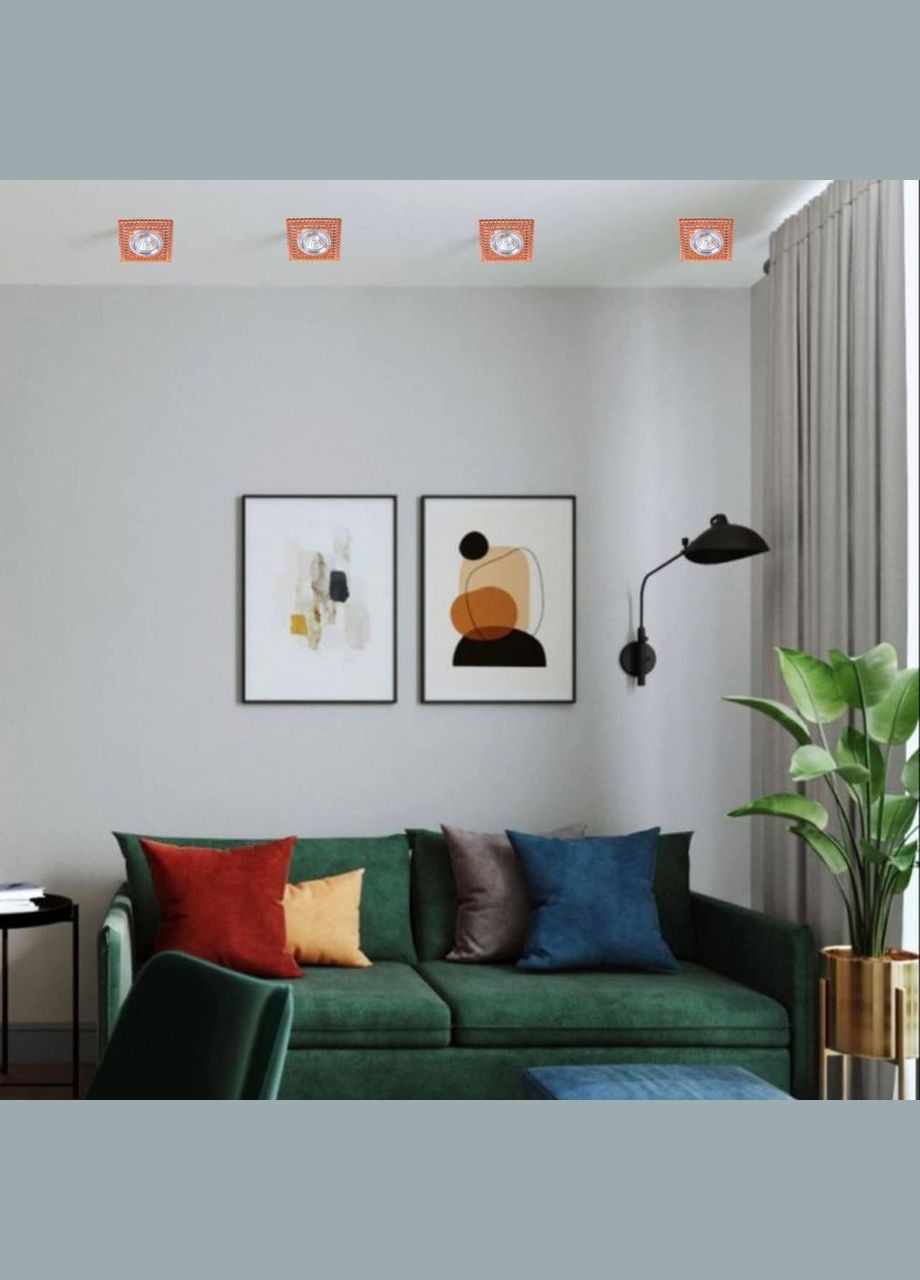 Жовтогарячий акриловий врізний світильник (05-А85) No Brand (370071584)