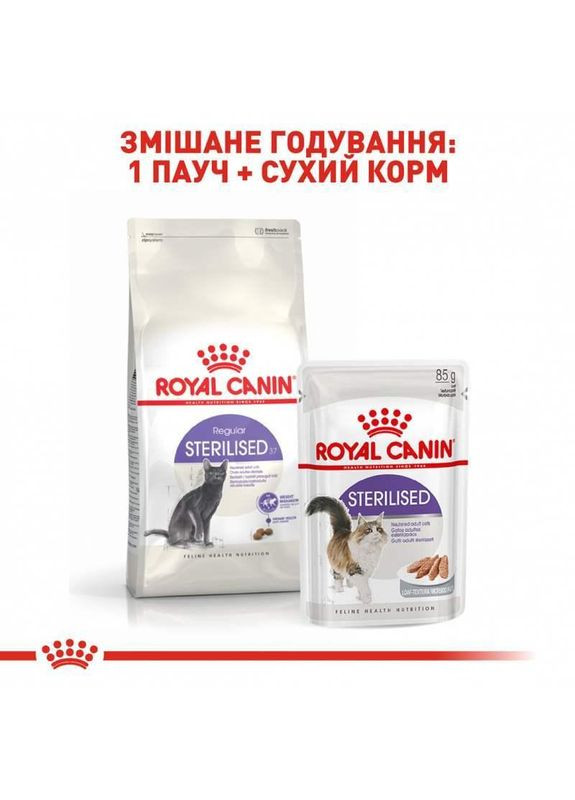 Сухий корм Sterilised для стерилізованих/кастрованих котів і кішок 0,4 кг Royal Canin (361853937)